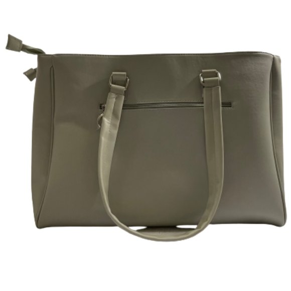 🆕Belle Russo Grey/Silver Leather Laptop Bag - Picture 3 of 9